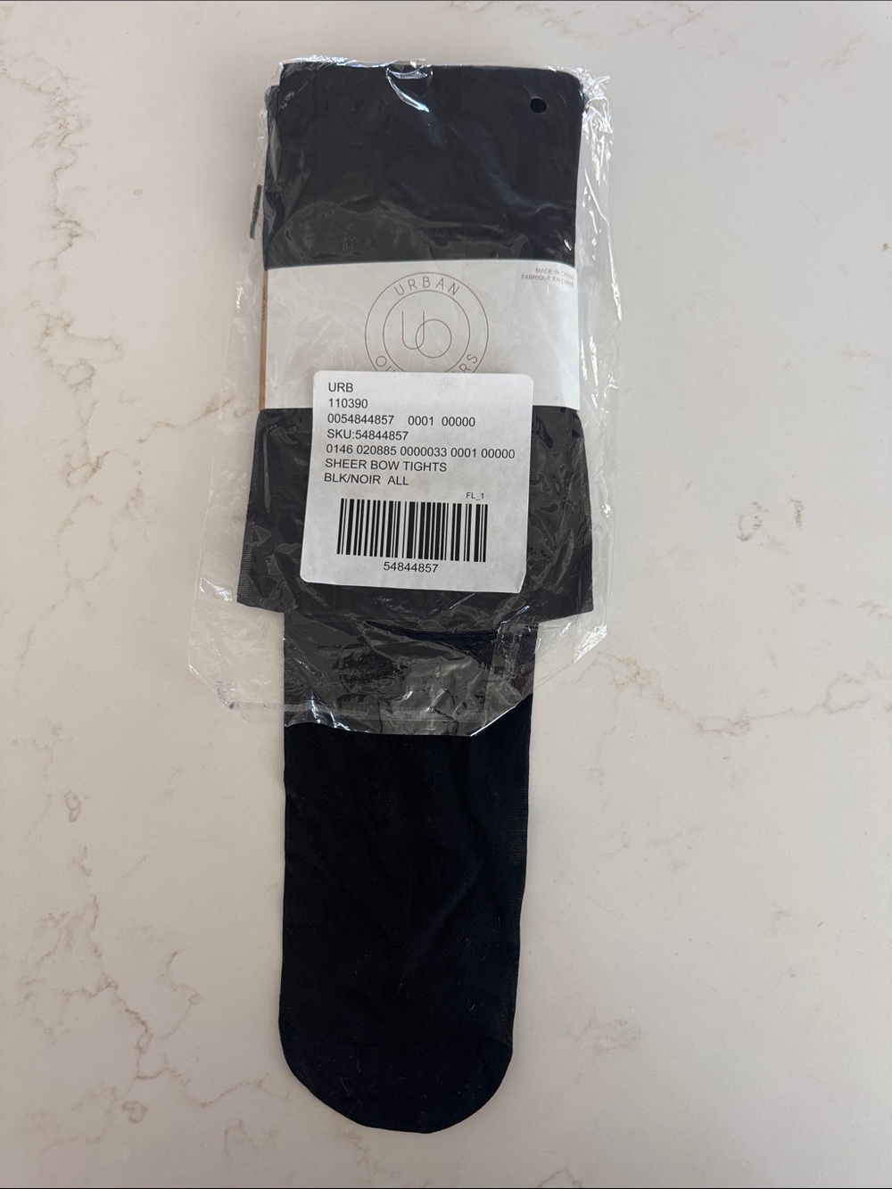 Urban Outfitters Black Sheer Bow Tights